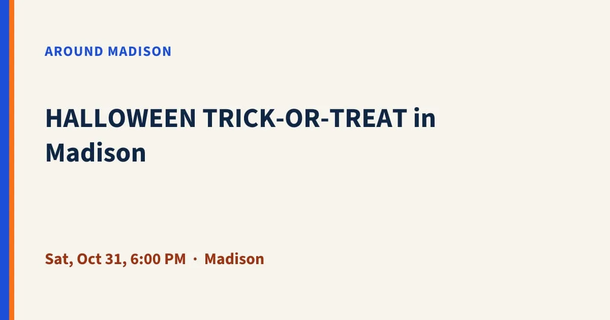 Happening around Madison this evening (Sat, Oct 31) photo